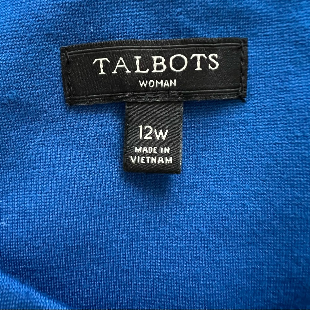 Talbots Women's Royal Blue Sleeveless Midi Dress- Size 12W - Picture 8 of 9